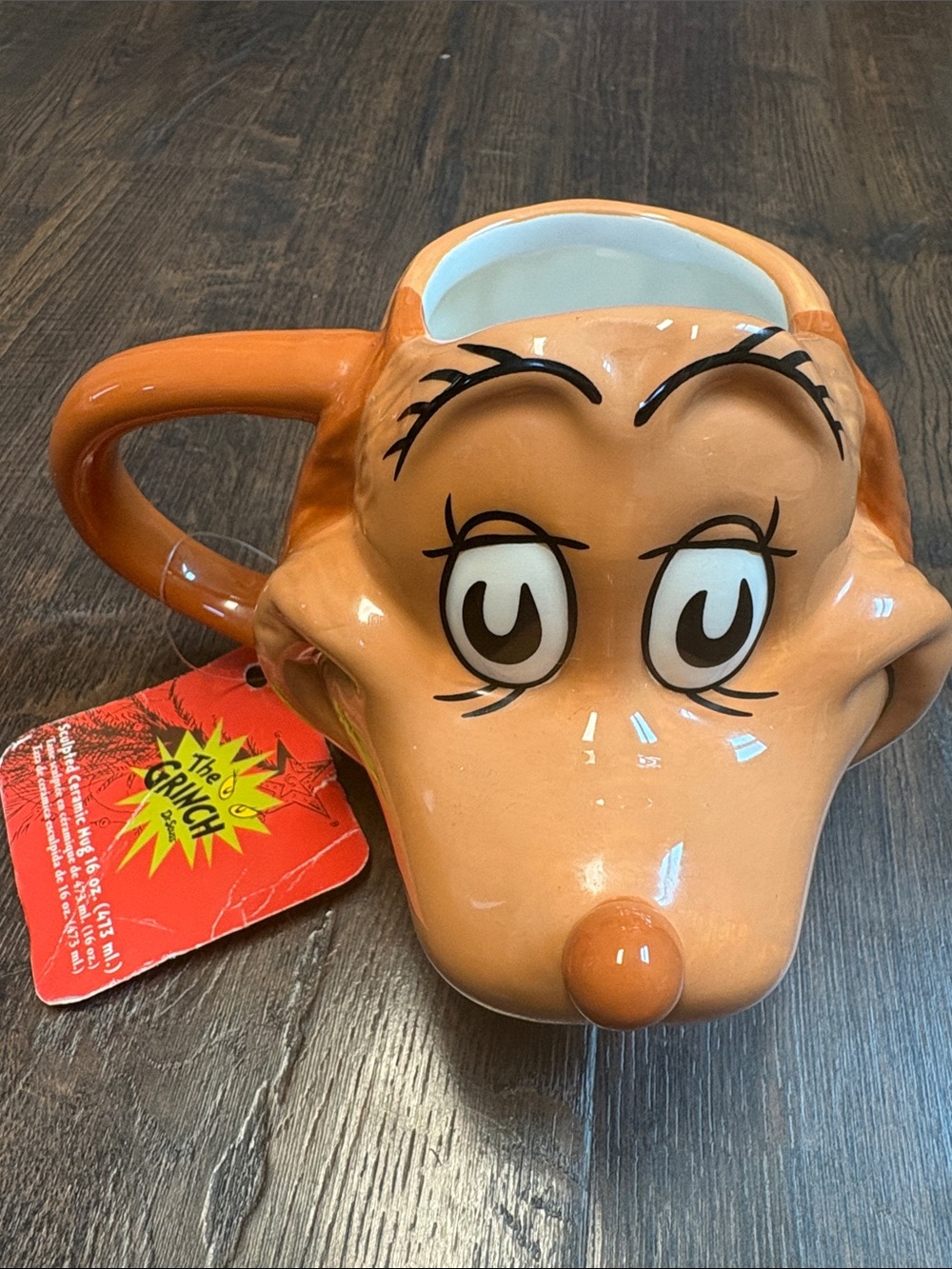 Max Sculpted Figural Ceramic Mug 16 fl oz, The Grinch, Universal Studios